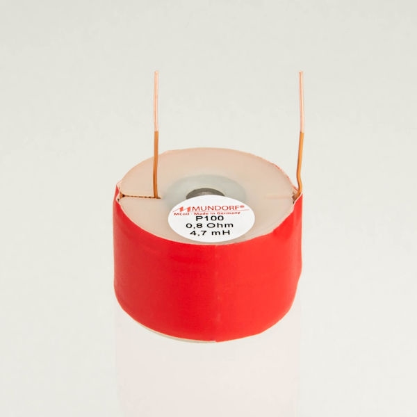 MUNDORF P100, 0,68mH, 3%, FERRITE pipecore coil, Ø1,0mm OFC