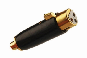 KACSA MC-931G, Cinch female/XLR female adapter, black