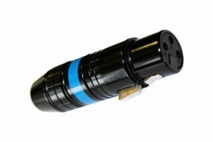 KACSA MC-946G, XLR connector vrouw, zwart