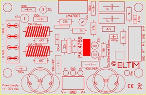 ELTIM PA-4766 NHG, 2x50W versterker module