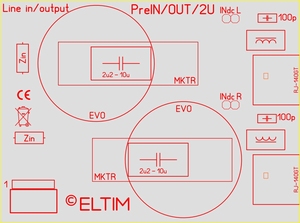 ELTIM PreIN/OUT-2U , RCA IN/OUT module, 2U