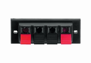 MONACOR PT-932, Speaker terminal, spring-loaded, 4 pools