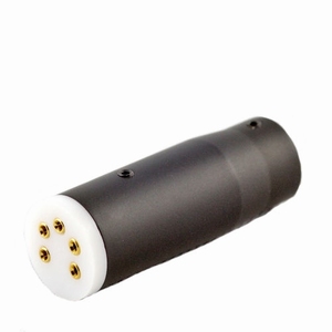 KACSA BP-310G, 5-pool DIN-plug, vrouw, 270º, verguld