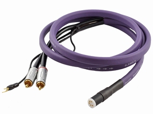 KACSA KCE-Phono, Plattenspieler Kabel mit DIN/RCA+gnd. 1,5Mt