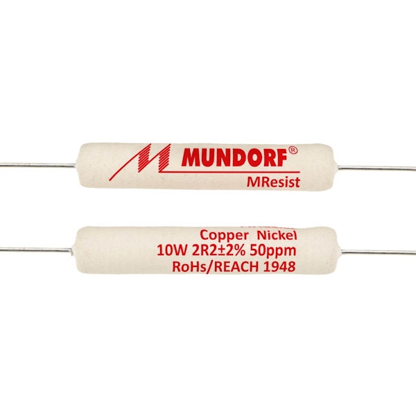 MUNDORF MREC10, 1,8Ω, ±2%, 10W, wirewound resistor