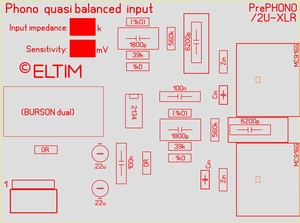 ELTIM PrePHONO 2U-XLR, MM/MC Phono versterker module, 2U