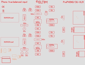ELTIM PrePHONO 3U-XLR, MM/MC Phono amplifier module, 3U