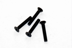 Bolt M4x25, black, sunk head, hexagon, 12pc