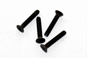 Bout M5x30, zwart, sunk kop, zeskant, 12st.