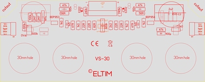ELTIM VS-30, Input/Voltage stage module, Ø30mm holes
