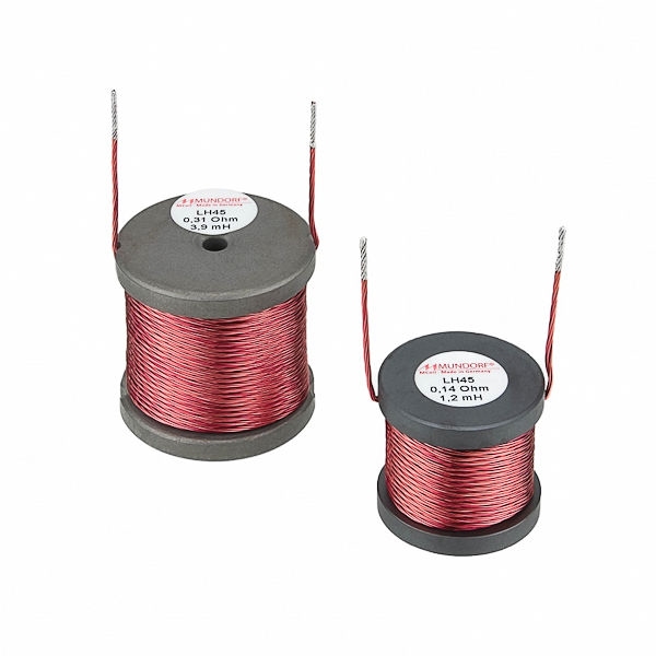 MUNDORF LH45, 1,8mH, 3%, FERRITE drumkernspoel, 7*Ø0,45mm OF