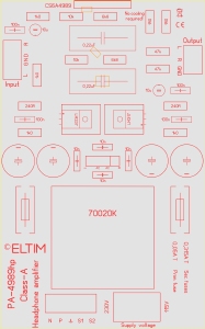 ELTIM PA-4989hp, 2x2W/16Ω Kopfhörer Verstärker+Netzteil Kit