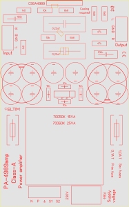 ELTIM PA-4989amp2, 2x4W/8Ω, 2x7W/4Ω Power amplifier kit