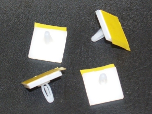 PCB spacer M4, 4,8mm nylon, self adhesive foot, 4pc