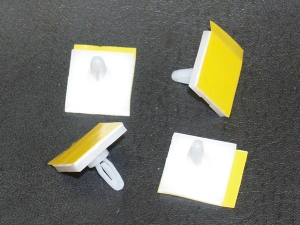 PCB spacer M4, 6,4mm nylon, self adhesive foot, 4pc