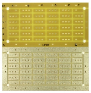 IT LP07, Vertind koper PCB met 6x6 eilandjes, FR4, 150x75x1,