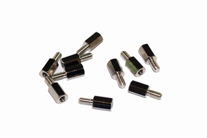 Spacer M3x8mm, hexagonal, metal, M4, rod M3x6mm