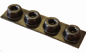 3M SJ5009 Feet, Ø22x10mm, gray urethane, +66°C/-34°C, M4 cen