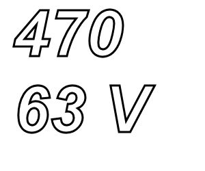 PANASONIC FCA, 470uF/63V Elko, Radial, 105º, 5000 Stunden