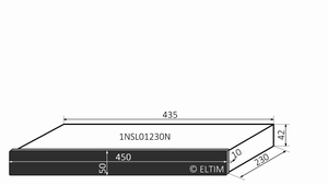 MODU Slimline 1SL01230N, 1U/19" black front, 435x237x42mm