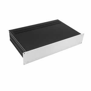 MODU Slimline 1SL02230B, 2U/19" silver front, 435x237x82mm