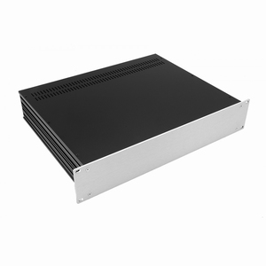 MODU Slimline 1SL02350B, 2U/19" silver front, 435x357x82mm