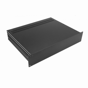 MODU Slimline 1SL02350N, 2U/19" zwart front, 435x357x82mm
