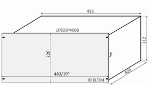 MODU Pesante 1PS05P400B, 5U/19" silver front, 435x407x212mm