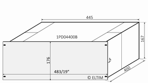 MODU Dissipante 1PD04400B, 4U/19" Silbener Front, 448x413x16