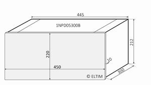 MODU Dissipante 1NPD05300B, 10mm Silbener Front, 448x313x212