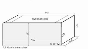 MODU Dissipante 1NPDA04300B, 10mm si front, 448x313x169mm