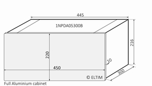MODU Dissipante 1NPDA05300B, 10mm zi front, 448x313x214mm
