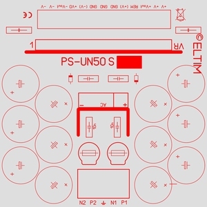 ELTIM PS-UN50S UFG, Power Supply ±50V, 5A max.