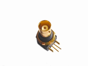 KACSA VC-050G, BNC chassis connector, verguld, PCB montage