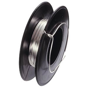 Copper wire, silver plated, Ø1,0mm, 5mtr.