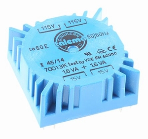 TALEMA ringkern trafo, 3,2VA, 2x115V>2x15V