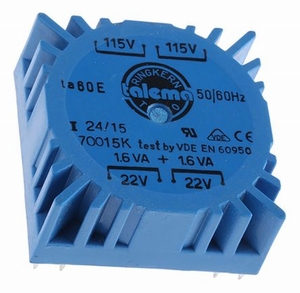 TALEMA ringkern trafo, 3,2VA, 2x115V>2x22V
