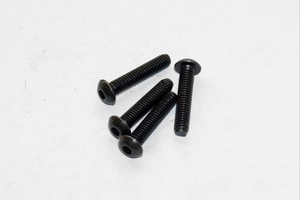 Bolzen M4x20, Schwarz, Halbrunder Kopf, Sechskant,, 12St.