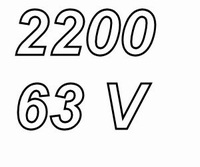 MUNDORF MLGO, 2200uF/63V, ±20%, Electrolytic capacitor