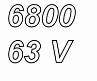 MUNDORF MLGO, 6800uF/63V, ±20%, Electrolytic capacitor
