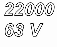 MUNDORF MLGO, 22000uF/63V, ±20%, Elektrolytische cond.