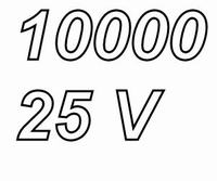 MUNDORF MLGO, 10000uF/25V, ±20%, Elektrolytische cond.