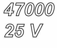 MUNDORF MLGO, 47000uF/25V, ±20%, Elektrolytische Kondensator