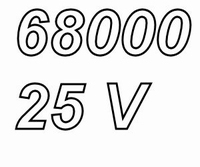 MUNDORF MPC68, 68mF/25V 20%, Electrolytic capacitor