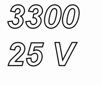 PANASONIC FCA, 3300uF/25V elco, radiaal, 105º, 5000uur