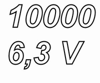 PANASONIC FCA, 10000uF/6,3V Elko, Radial, 105º, 5000 Stunden