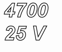 PANASONIC FCA, 4700uF/25V elco, radiaal, 105º, 5000uur