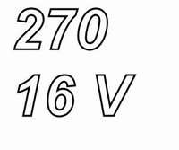 PANASONIC FCA, 270uF/16V elco, radiaal, 105º, 5000uur