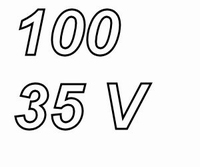PANASONIC FCA, 100uF/35V Elko, Radial, 105º, 5000 Stunden