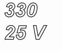 PANASONIC FCA, 330uF/25V elco, radial, 105º, low ESR, 5000hr